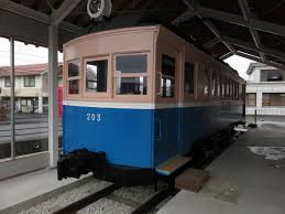 南部町に展示されている法勝寺電車