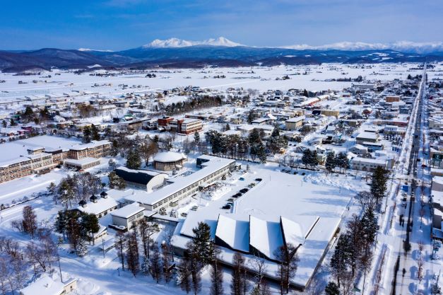 雪の北海道東川町